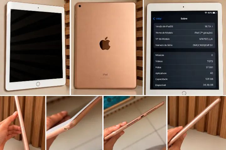 iPad Apple 7ª Geração 128GB Rose Gold