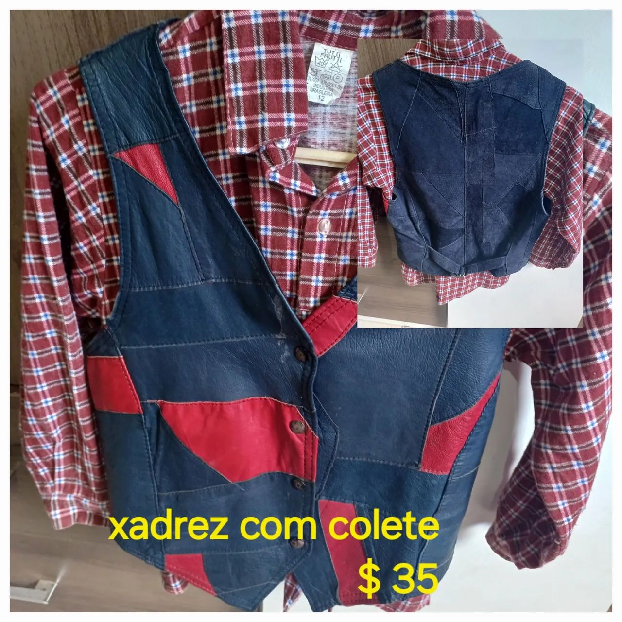 Camisa Xadrez e colete