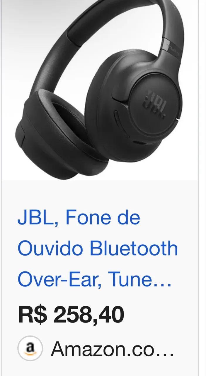 FONE JBL ORIGINAL PRETO