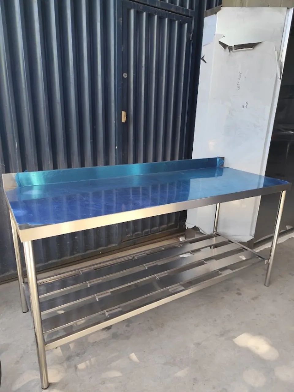Bancada Inox 1,50m Mesa Trabalho Cozinha Industrial
