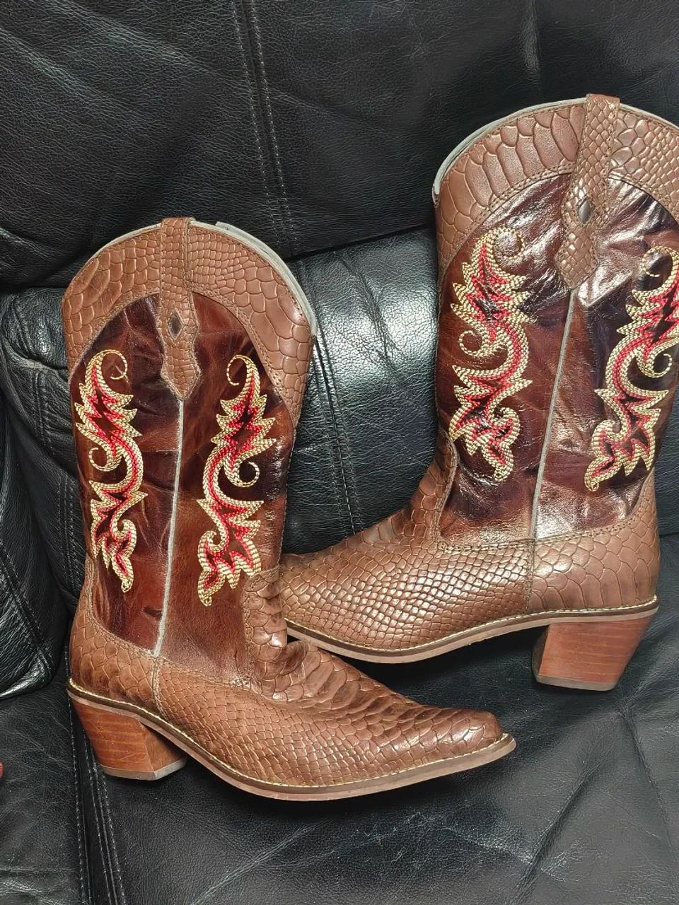 Bota de couro country  - Foto 2