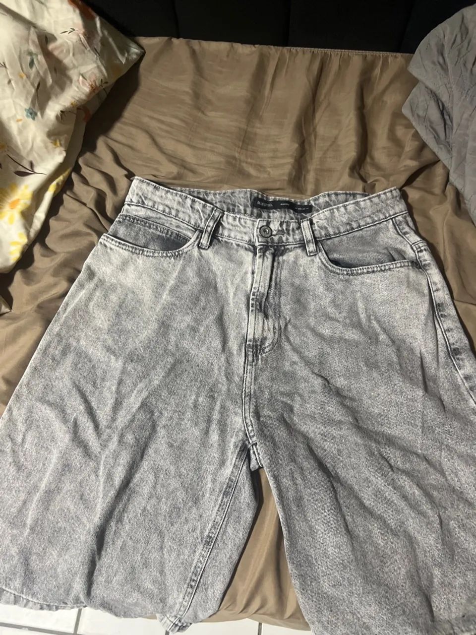 Jorts jeans cinza