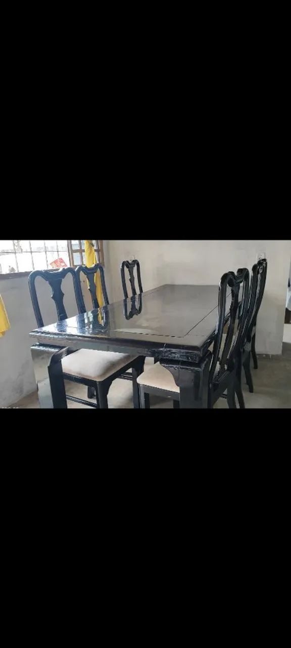 Mesa de jantar com 8 cadeiras estofadas - Foto 3