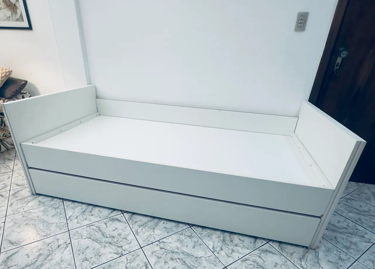 Cama Bicama Solteiro Branca Madeira Firme Como nova - Foto 5