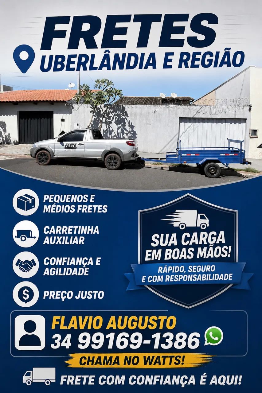 Frete Uberlandia e região (pequenos e médios )