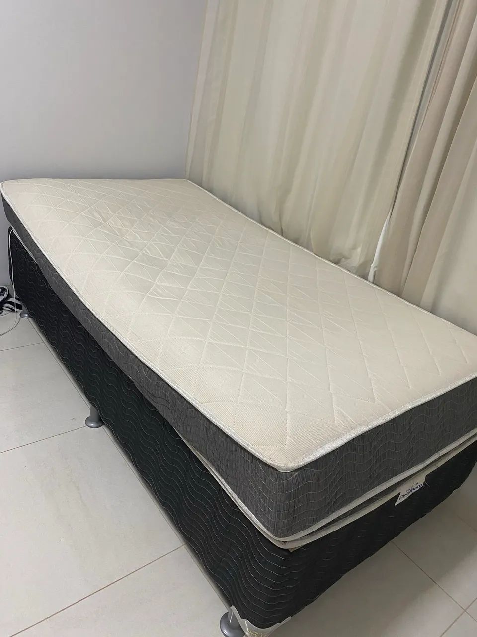 Cama Box Solteiro - Base + Colchão de Brinde - Foto 4