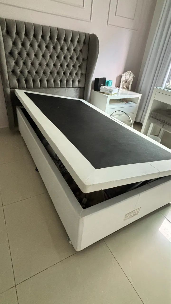 CAMA SOLTEIRÃO: COLCHÃO CASTOR E CAMA BAÚ  - Foto 3