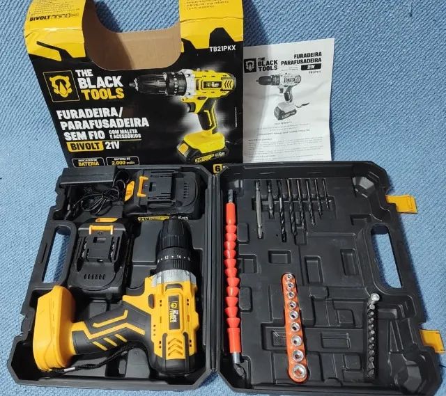Furadeira E Parafusadeira De Impacto 2 Baterias 21v 3/8 TB21PKX