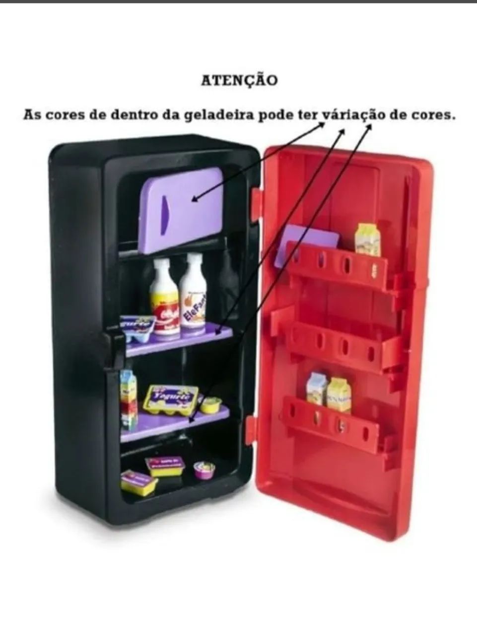 Geladeira infantil com acessórios brinquedo  - Foto 3