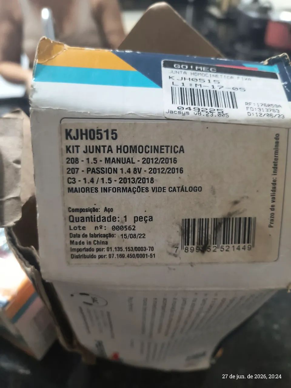  Par Junta homocinética 