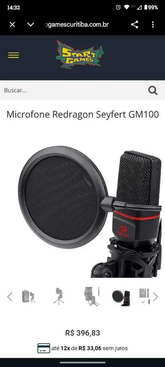 Microfone SEYFERT REDRAGON 