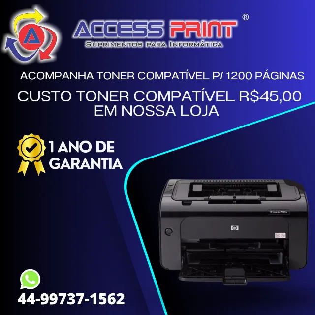 impressora wireless laser hp p1102w 1 ano de garantia  - Foto 3