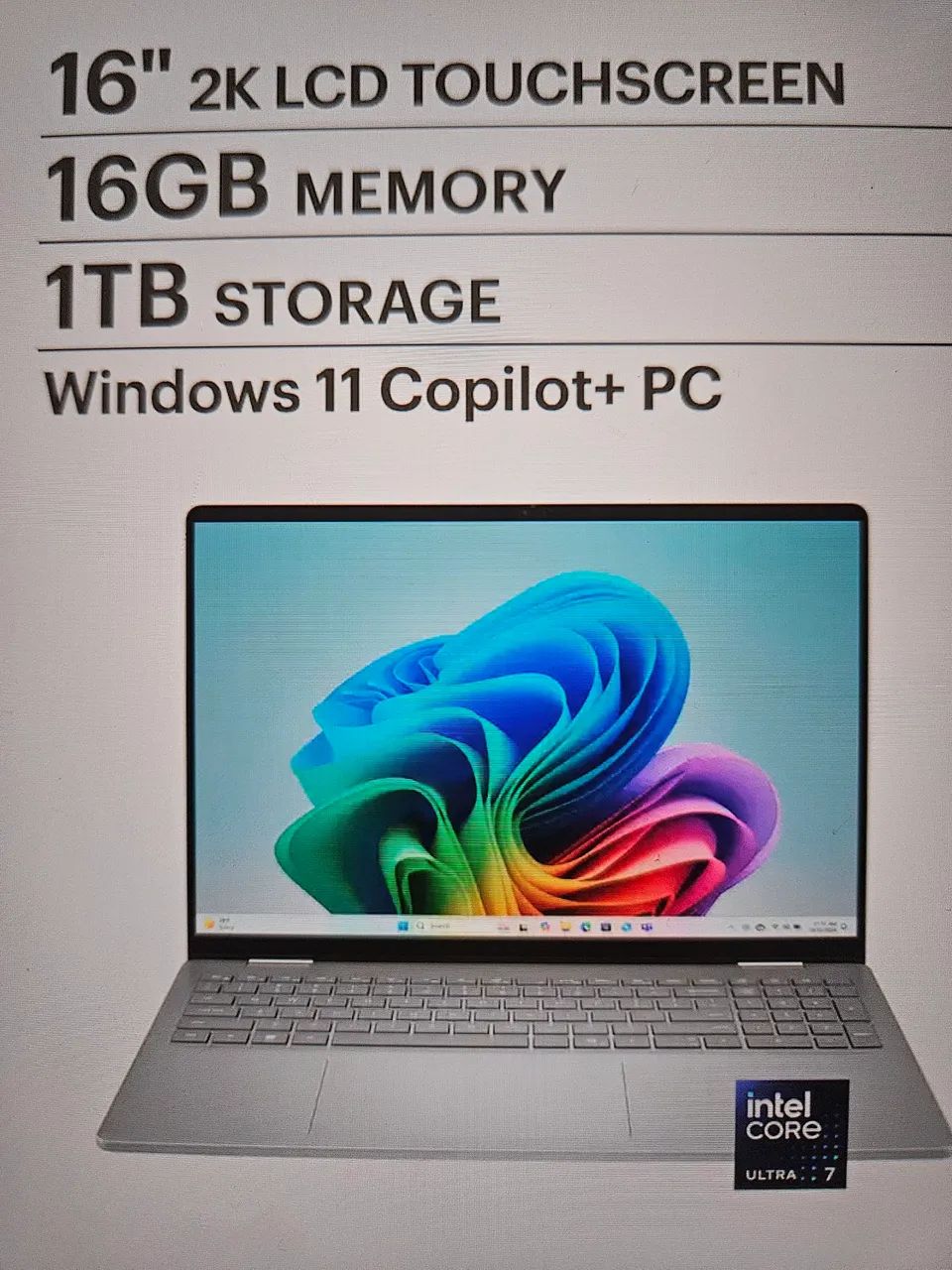 Notebook 16" Dell 2x1 Core Ultra 7 16gb RAM 1TB SSD  - Foto 2