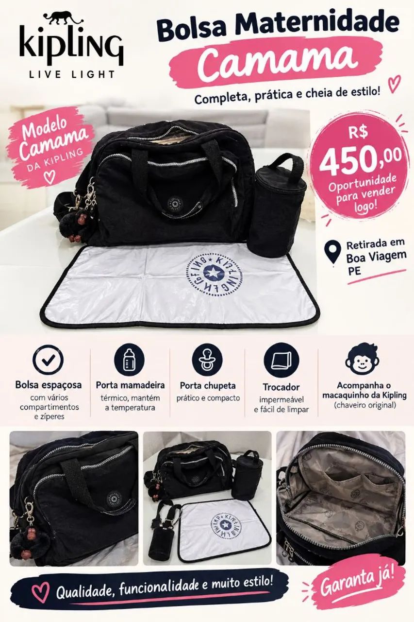 Bolsa maternidade Camama Kipling