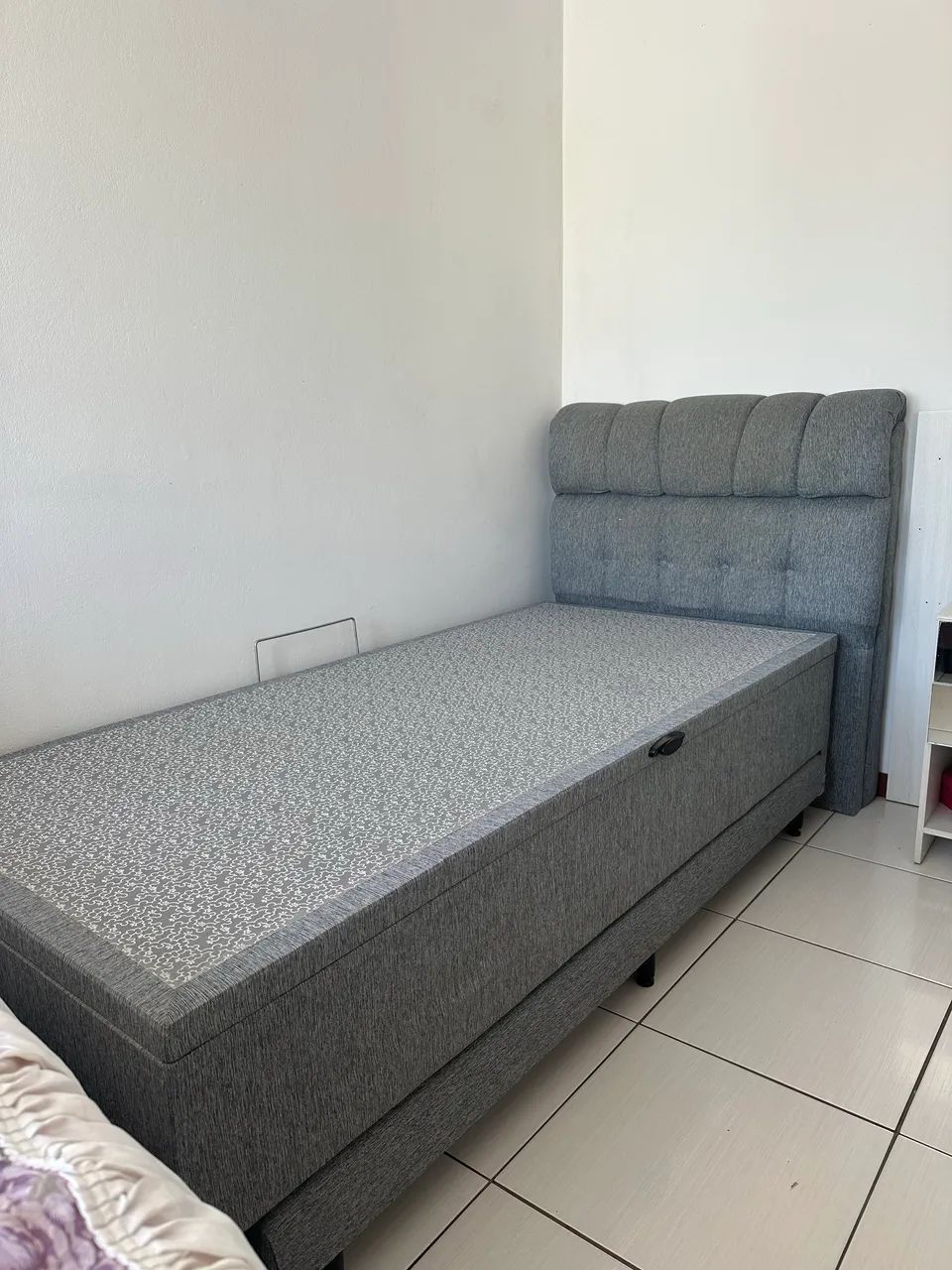 Cama Box Bau Solteiro com Cabeceira + Colchão - Excelente Estado - Foto 2