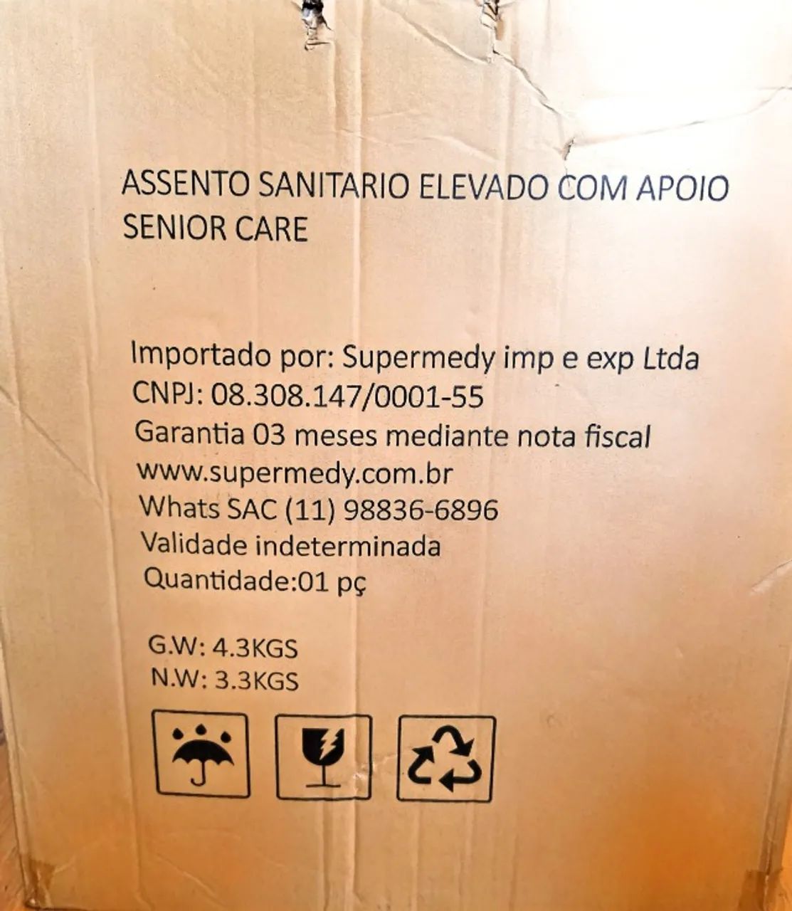 Assento sanitário com barra de apoio  - Foto 2