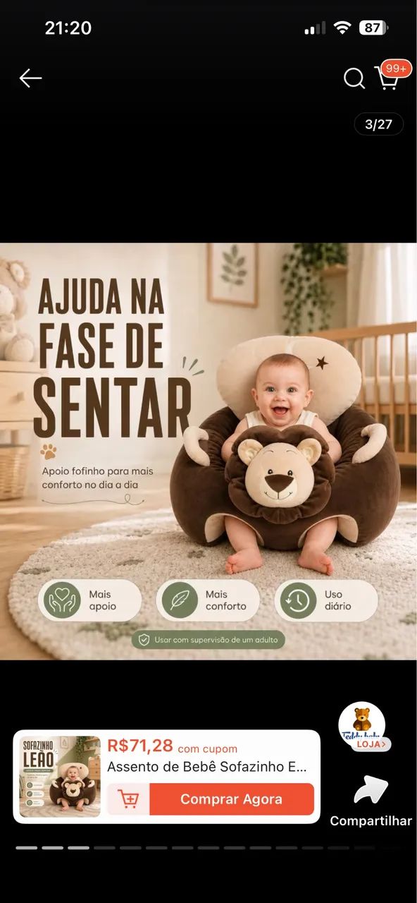 Sofazinho Apoio para sentar  - Foto 5