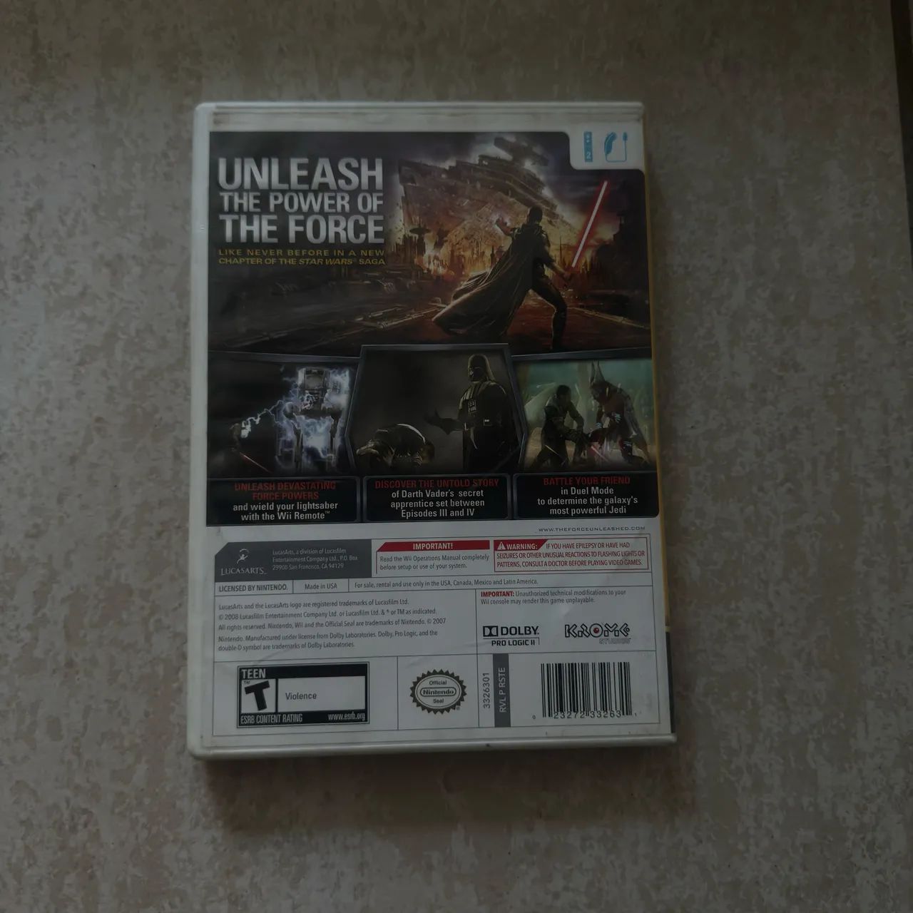 Jogo Star Wars The Force Unleashed Nintendo Wii - Foto 3