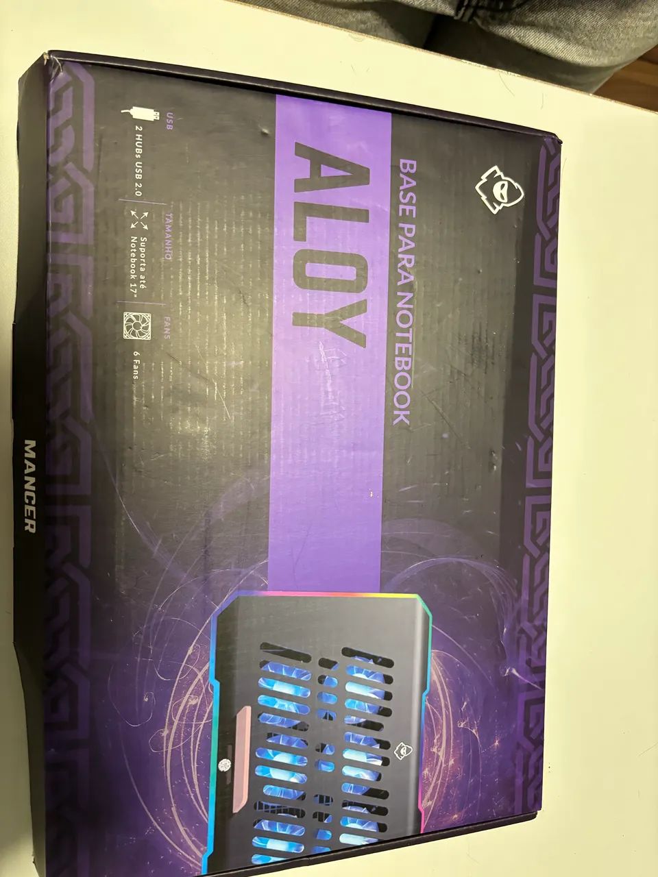 BASE PARA NOTEBOOK MANCER ALOY RGB NOVA - Foto 3