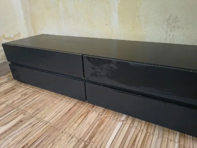 RACK SLIM BLACK EM MDF COM GAVETAS - Foto 3