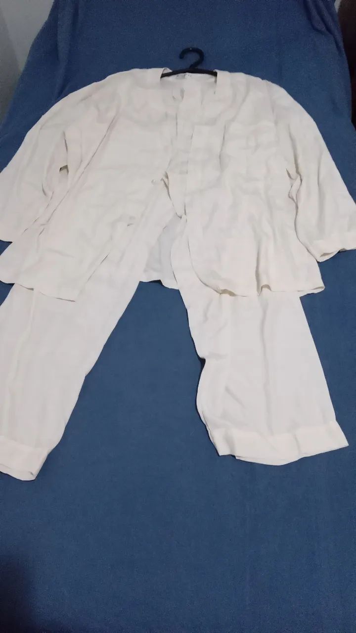 Pijama em ceda acetinado  palha Gl - Foto 2