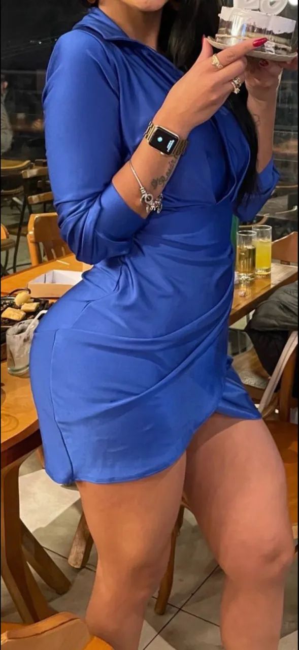 Vendo vestido azul usado 1x 