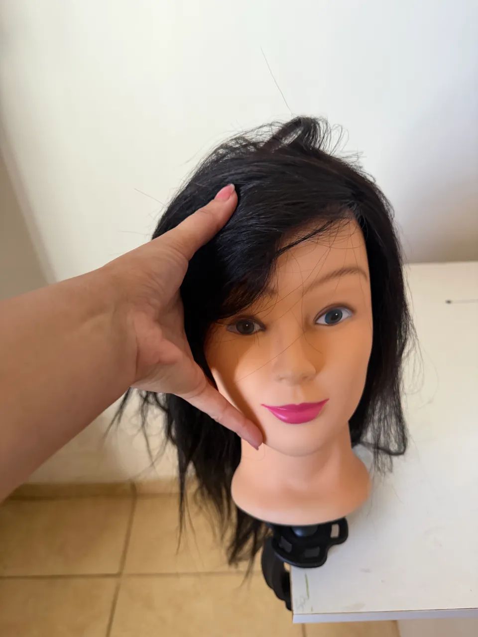 Cabeça de treino com cabelo 100% natural - Foto 4
