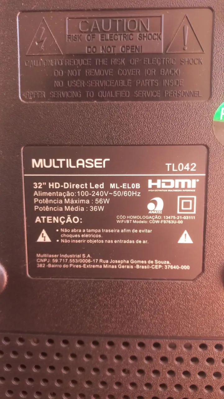Tv multilaser ( tela quebrada)