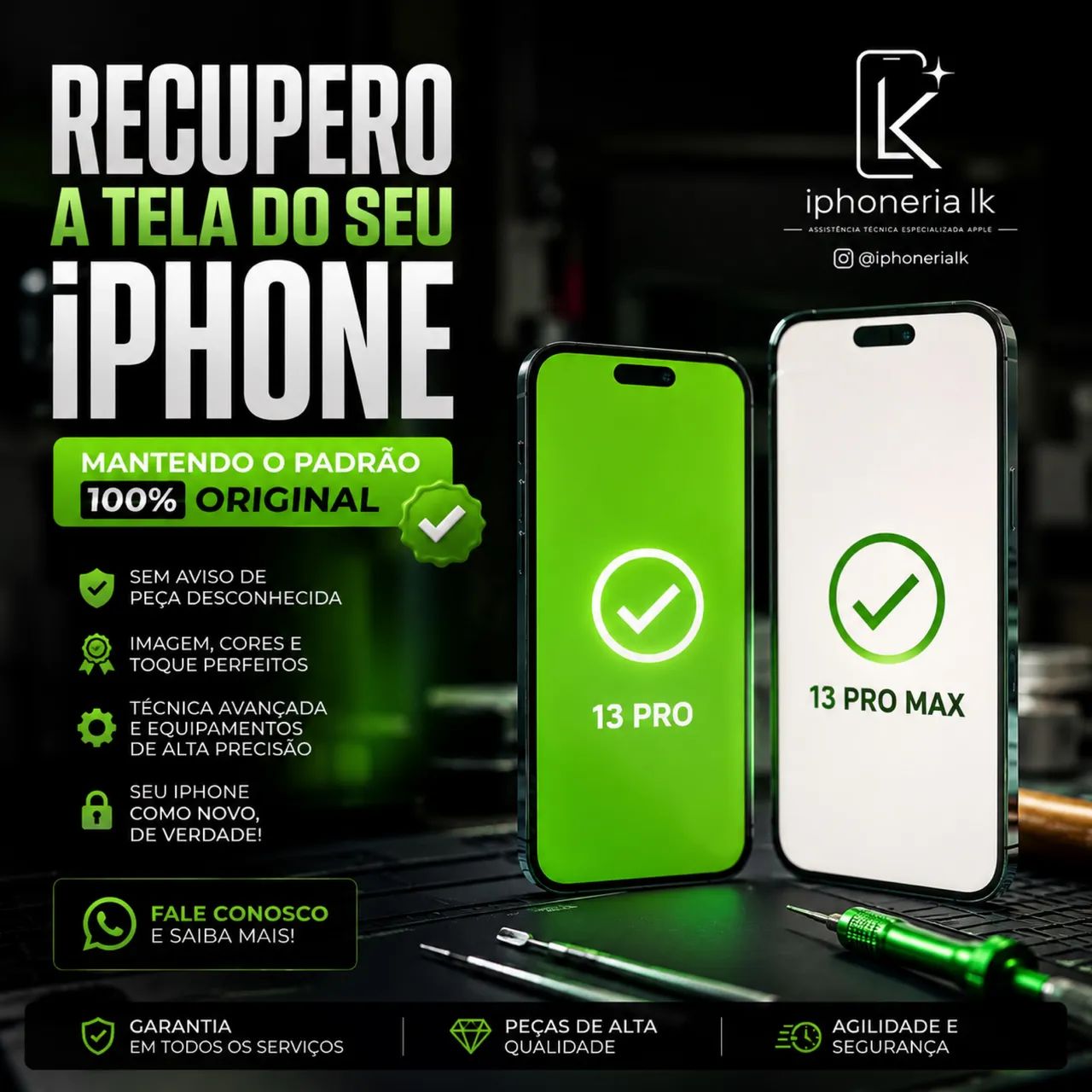RECUPERO TELA IPHONE 13 PRO E 13 PRO MAX 