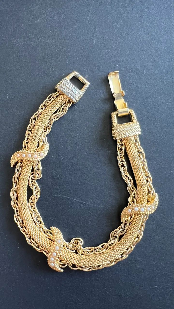 Pulseira vintage goldette dourada  - Foto 2