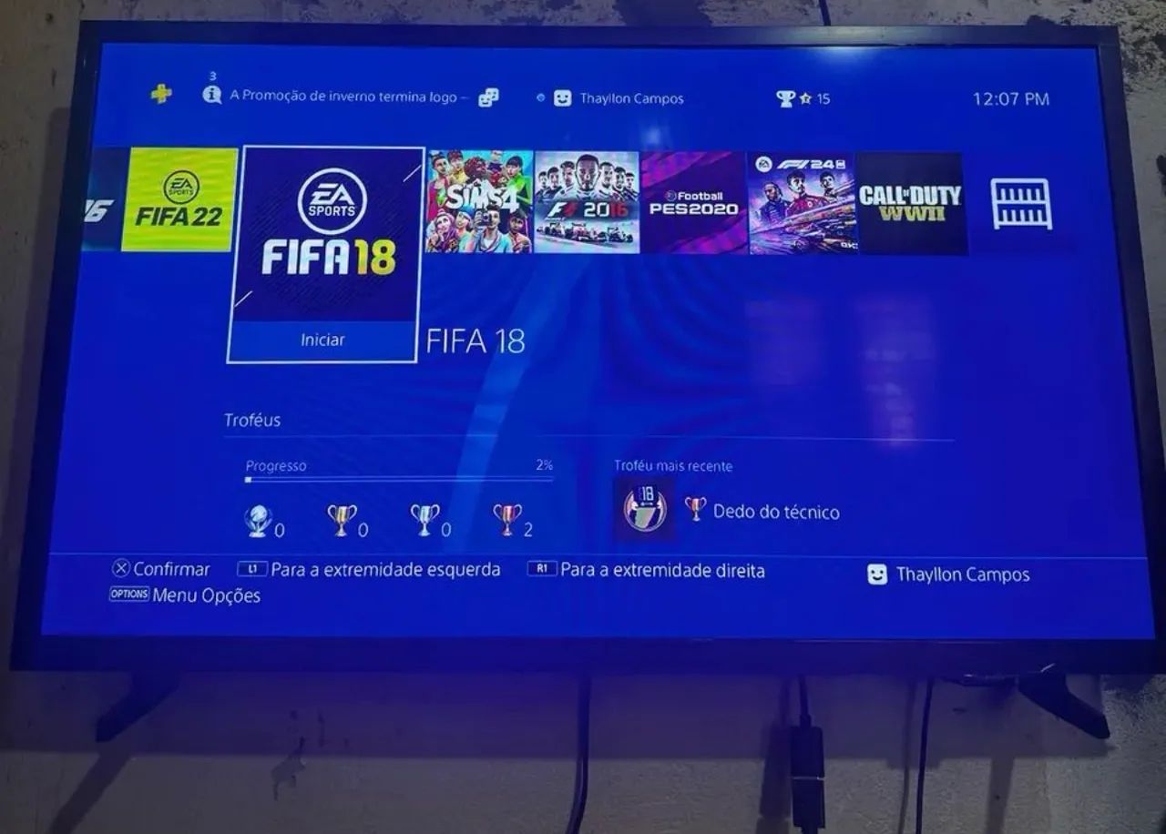 PS4 1TB COM JOGOS E 2 CONTROLES - Foto 3
