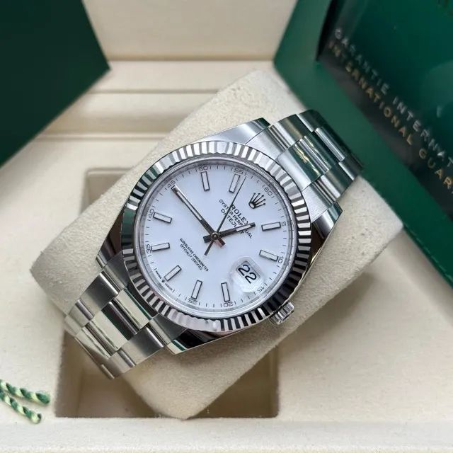 Rolex Date Just Branco Oyster Eta 3035 Automático Premium - Foto 3