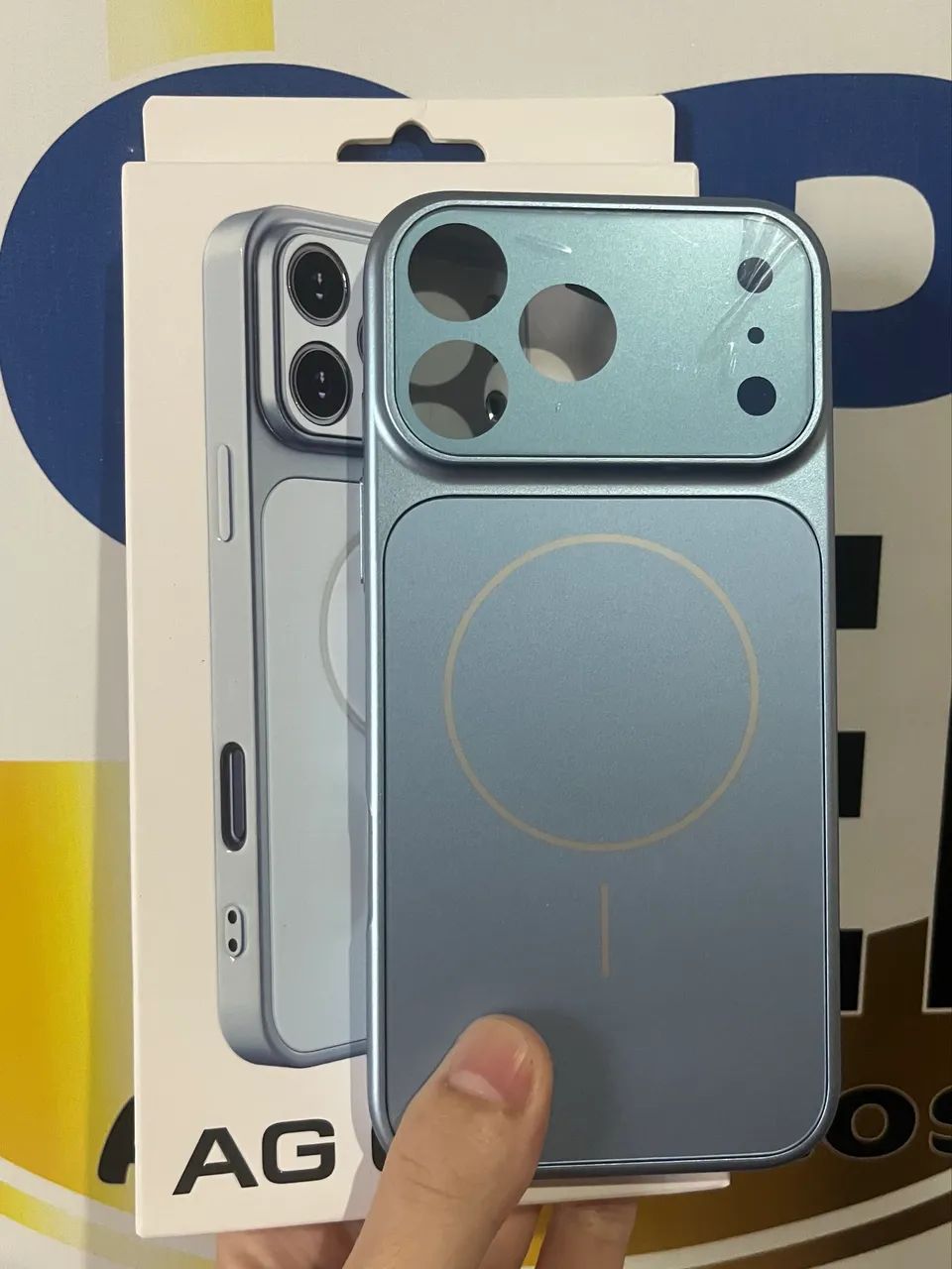 KIT CASES AG GLASS + PELÍCULA 3D COR AZUL GLACIAL IPHONE 17 PRO MAX / IPHONE 18 PRO MAX - Foto 3