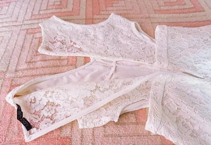 Vestido branco de renda - Foto 4