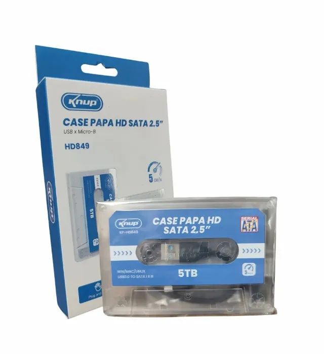 Case Usb 3.0 para HD Externo e SSD  Sata 2.5 Knup