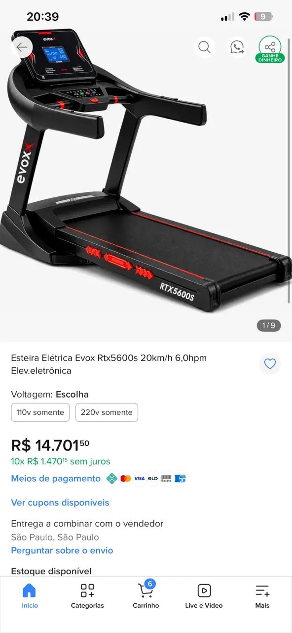 Esteira de academia  - Foto 5