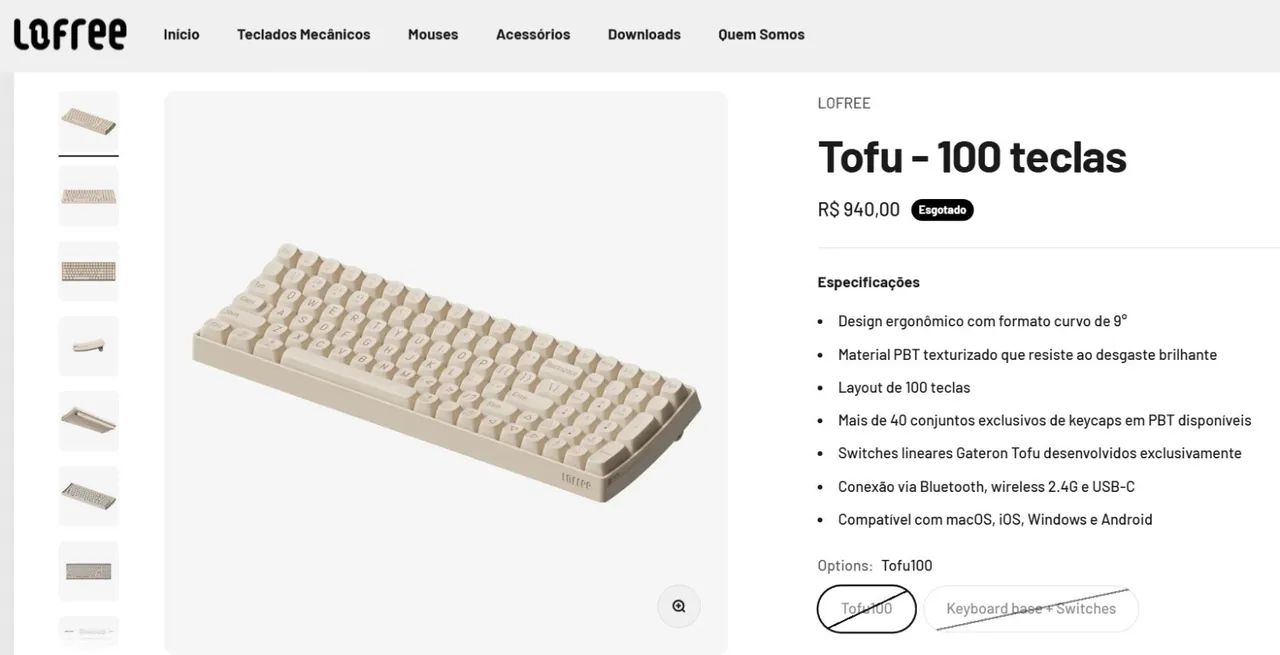 Teclado LOFREE Tofu mecânico 100% - Foto 4