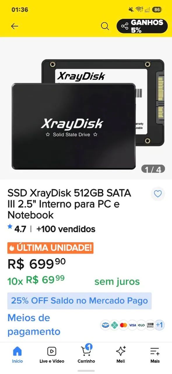Ssd Xray Disk 512gb 