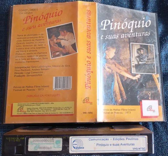 VHS Dublado Pinóquio e suas Aventuras (1973)
