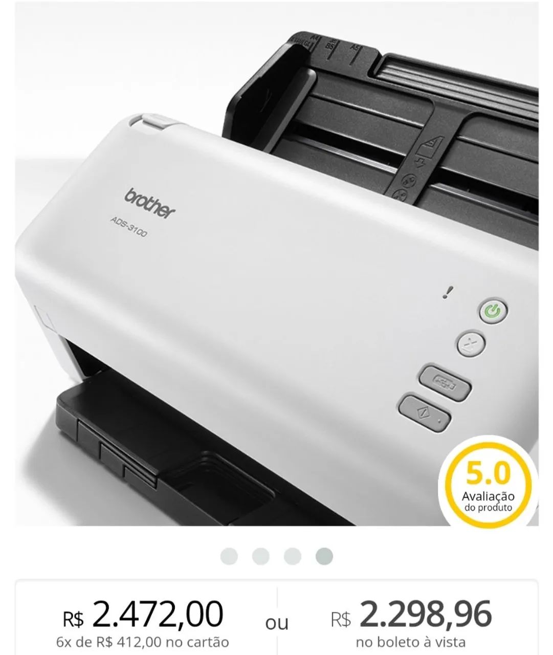 Scaner Brother ADS 3100 Portátil conexão USB
