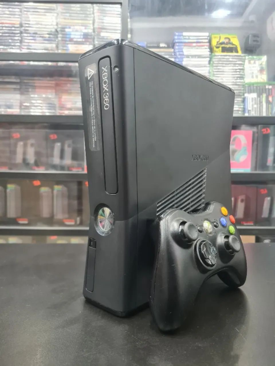 "Console Xbox 360 Slim Desbloqueado RGH 3.0 (Lê Discos originais, paralelos e HD)