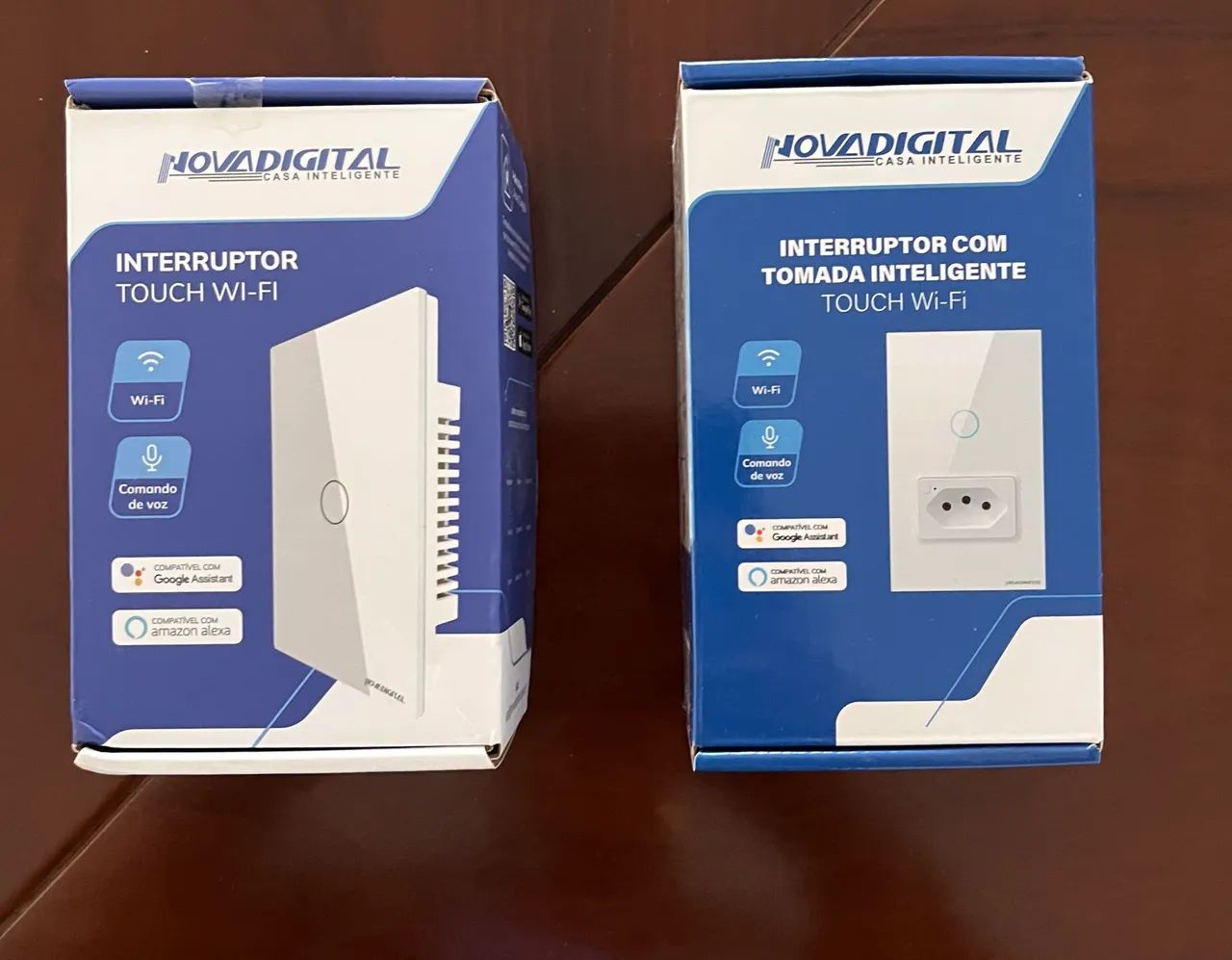 Interruptor Normal e com tomada inteligente Nova Digital
