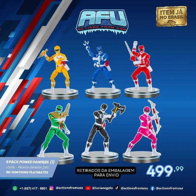 Power Rangers Mighty Morphin Re-ignition playmaths (vira cabeça)
