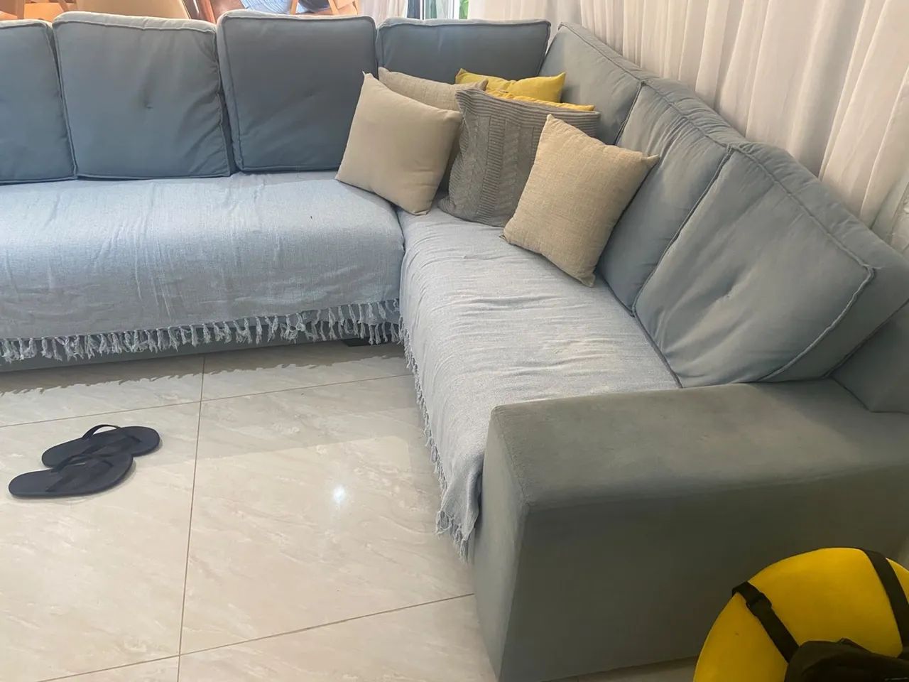 Sofa usado Azul  - Foto 2