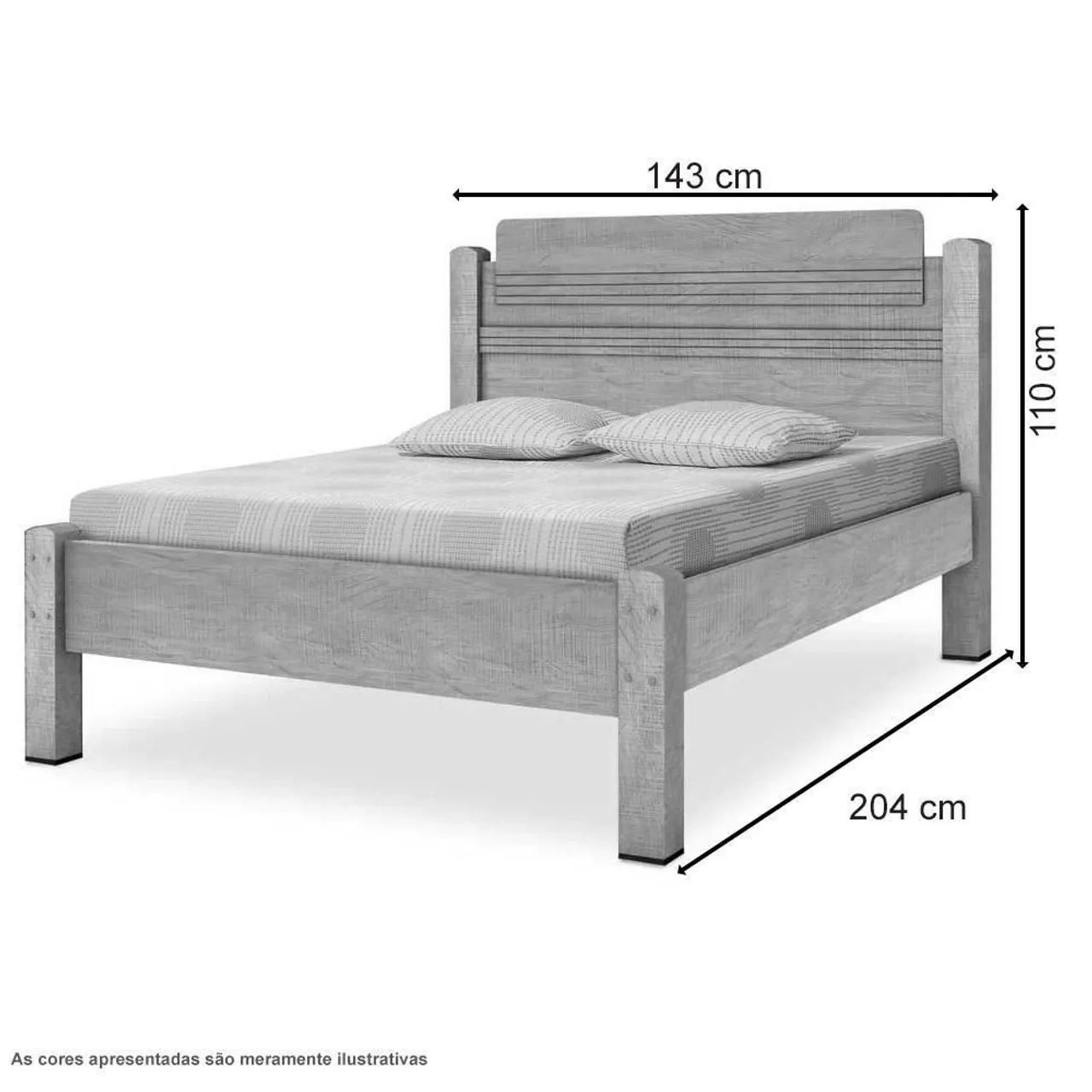 Cama Casal Paris Branco - Gabrielli - Foto 3