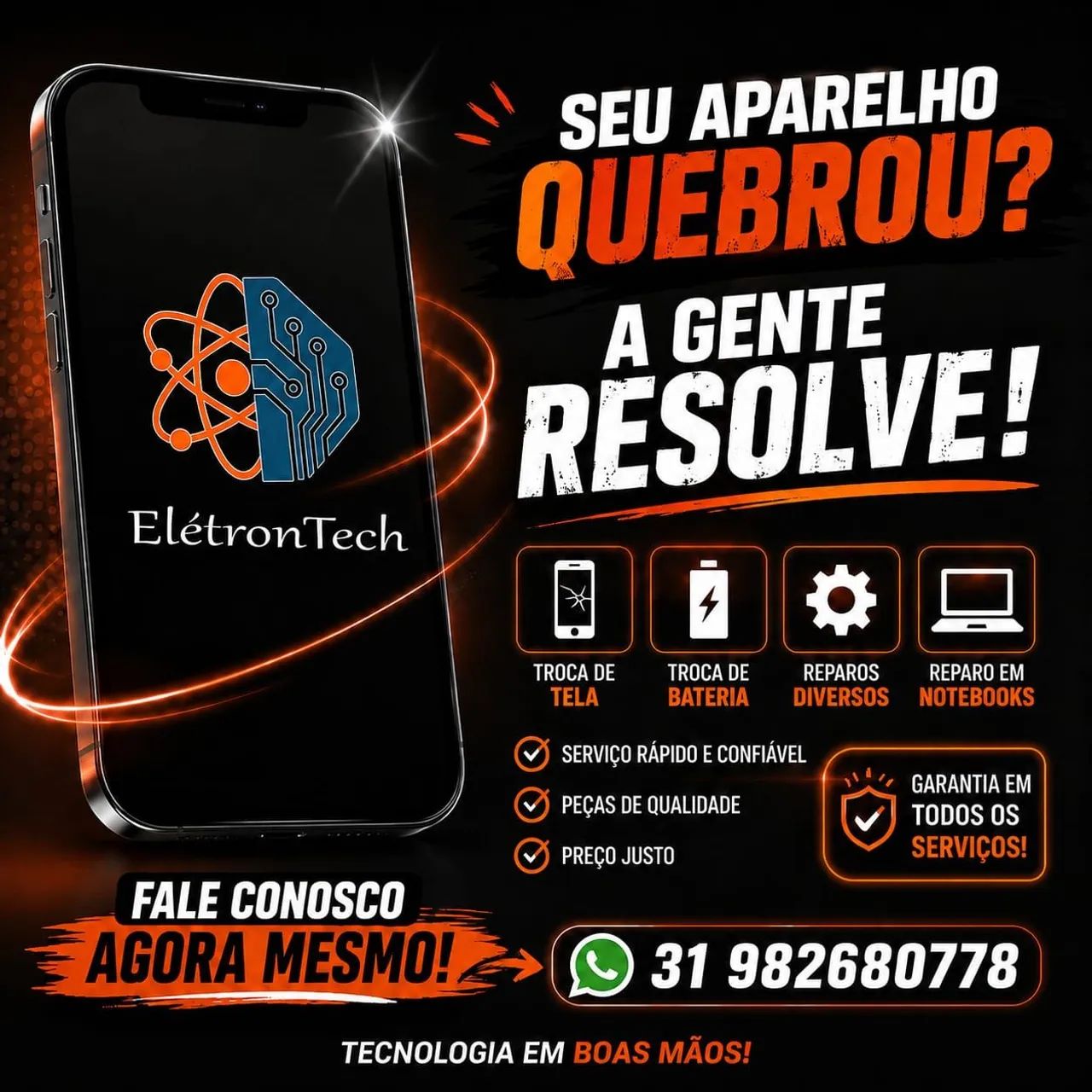 Reparos avançados em Celular.