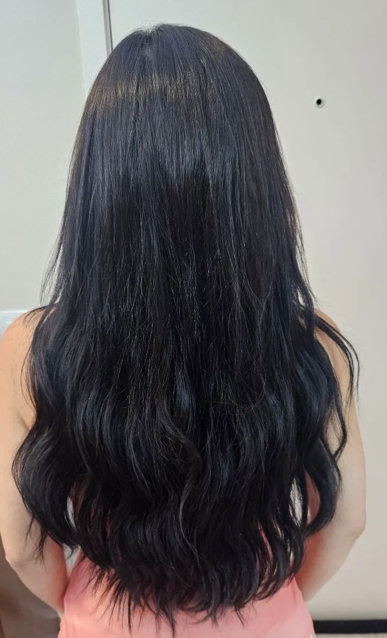 Mega hair cabelo brasileiro castanho 200 gramas na fita