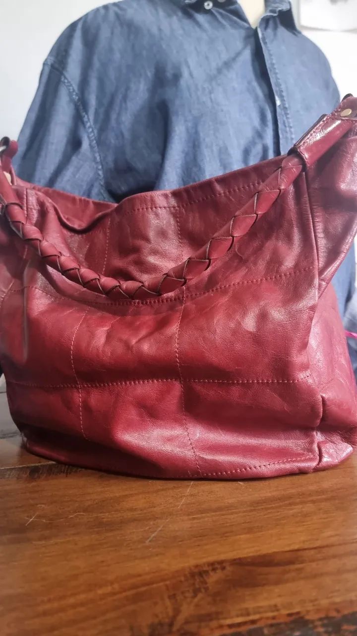 Bolsa Couro Legitimo Grande - Foto 2