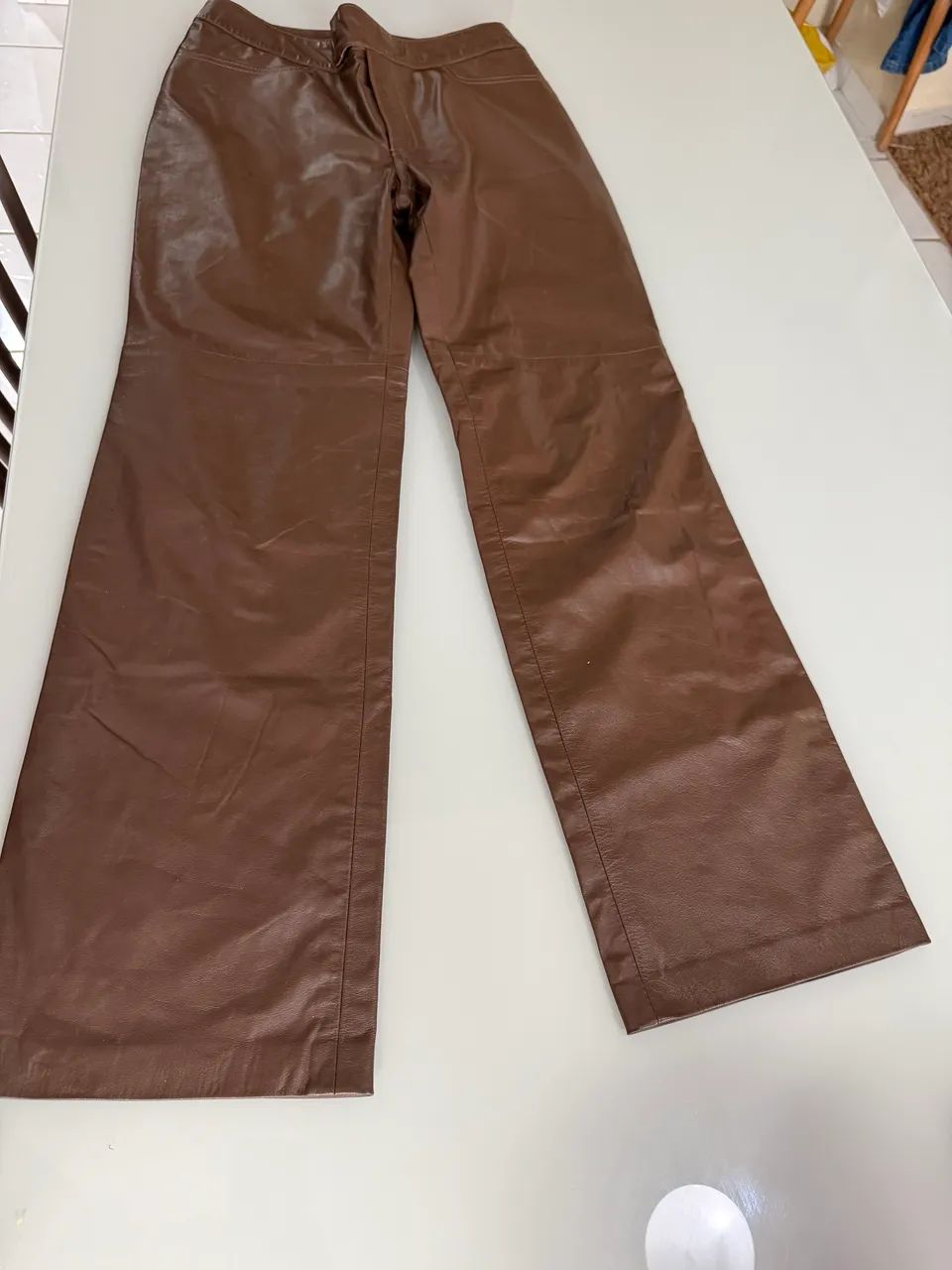 Calça  de couro  tamanho 36  - Foto 5