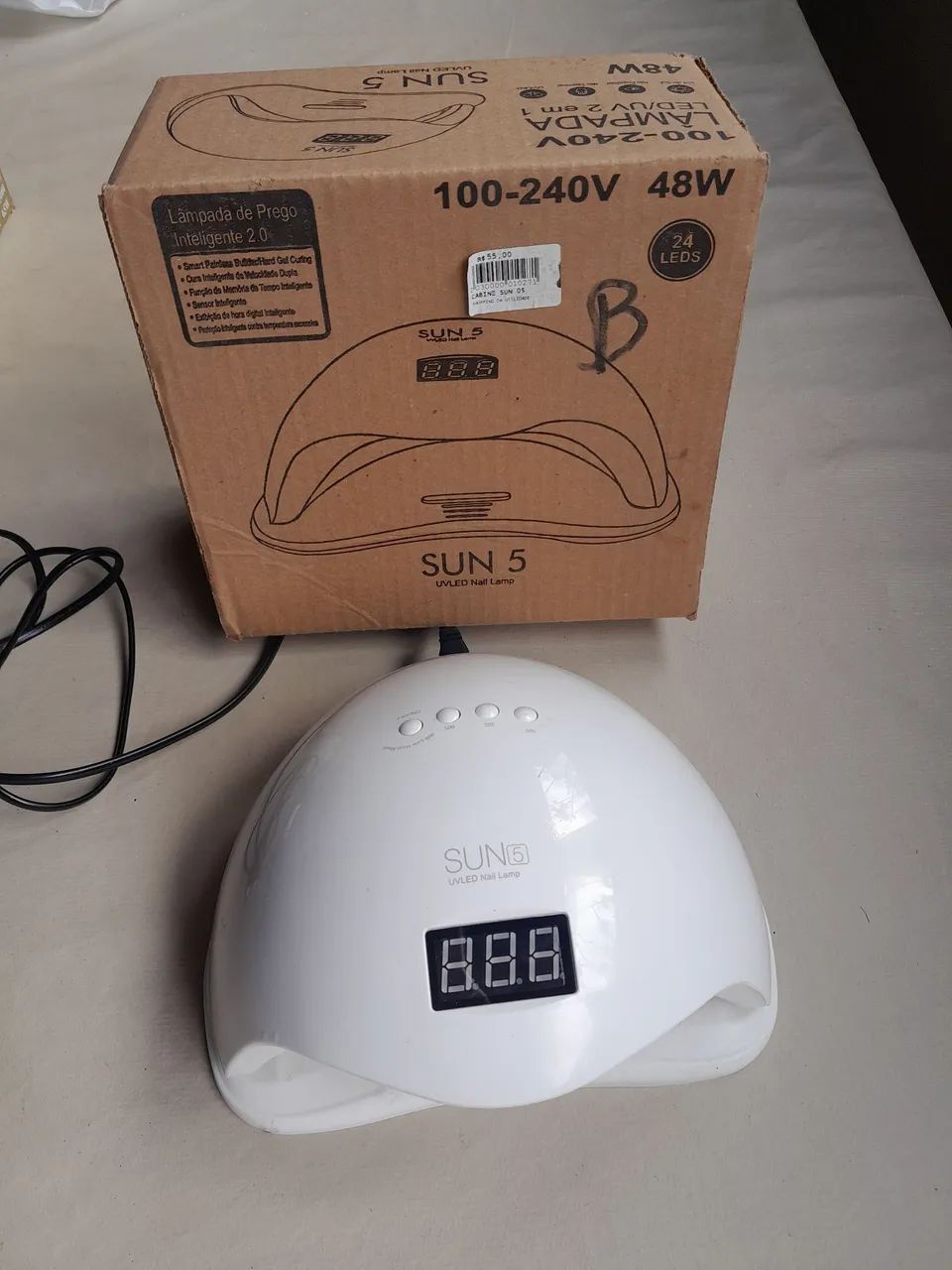 Cabine led/uv Sun5 48w para unhas